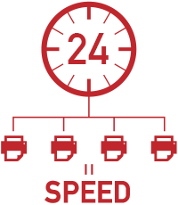 速さの秘訣は24時間生産体制